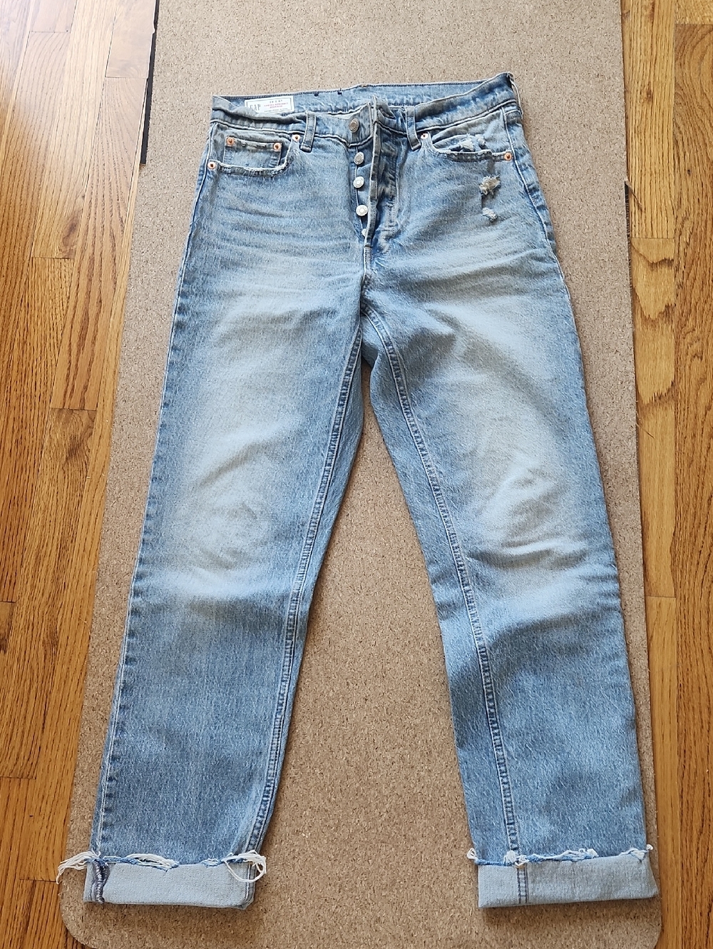 GAP Light Blue Boyfriend Button-Fly Jeans